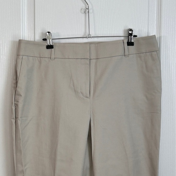 Ann Taylor Taupe Straight Leg Trousers 12 - Picture 2 of 9